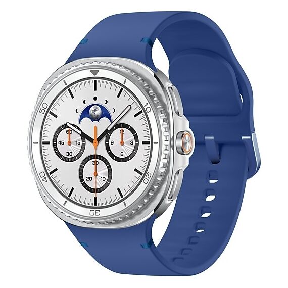 Galaxy Watch8 Classic | 46 мм | 4G LTE | White | Sport/Blue | S/M, Размер: 46 мм, Цвет: White, Тип ремешка: Sport, Цвет ремешка: Blue, Размер ремешка: S/M, Подключение часов: Bluetooth / Wi-Fi + 4G LTE